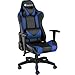 TecTake 800728 Chaise de Bureau Design Gamer Ergonomique et Confortable, Accoudoirs réglables, Coussins Amovibles Inclus (Noir-Bleu | no. 403208)