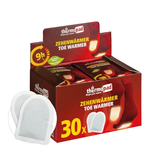 THERMOPAD Chauffe Orteils – L'ORIGINAL : 5, 10 ou 30 Paires de chaufferettes pour jusqu'à 9 Heures de Chaleur dans Tous Les Chaussures - pour Les Chaussures de Ski et Les Bottes
