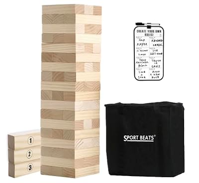Outdoor Games Large Wooden Tower Stacking Game — WorthItGoods worth-buying pick