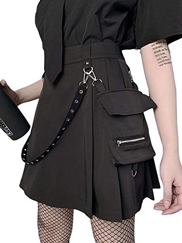 Minironna da donna in stile gotico, a vita alta