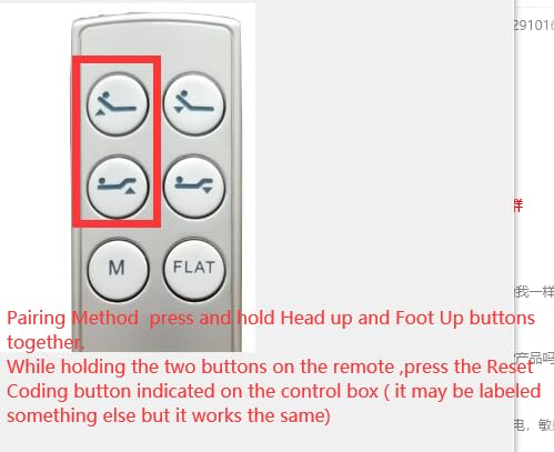 Replacement Remote Control for MLily Adjustable Bed Base (Read Points and Description Before Order) (for MLily NL200U)