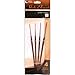 Loew-Cornell 1024910 Studio Elements Short Handle Golden Taklon Script Liner Brush Set, 4-Piece