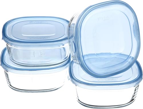 iwaki(イワキ) 耐熱ガラス 保存容器 アクアブルー S 450ml