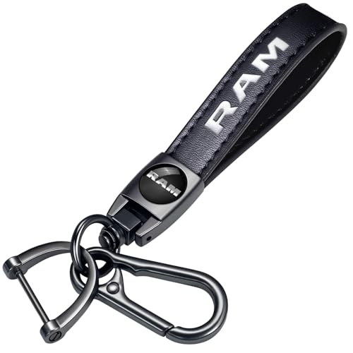 Xiconbao Leather Car Keychain for Dodge RAM 1500 2500 3500 Key Chain for Men and Women Family Present Key Ring Accessories