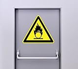 Zone-Stickers Autocollant Signalétique Panneau Danger Matières comburantes - 25cm x 22cm