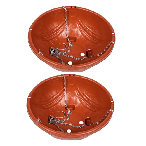 BESTonZON 2 Juegos Olla Olla Plantador Colgante Macetero Colgante Decorativo Maceta Colgante Accesorios De Jardín Jardinera Colgante De Interior Macetas De Jardín Abdominales Marrón