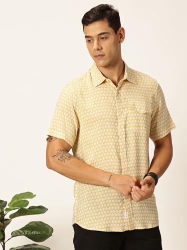Image of Thomas Scott Men's | Printed | Half Sleeve | Regular Fit | Rayon | Spread Collar | Casual Shirt