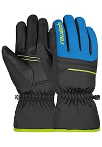 Reusch Alan Junior Ski-Handschuhe Schwarz Blau Neongelb