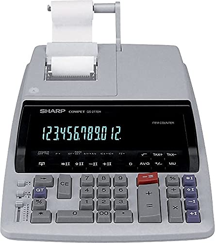 Sharp Qs2770H Qs-2770H Two-Color Ribbon Printing Calculator Black/Red Print 4.8 Lines/Sec #TOP4