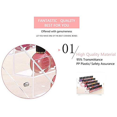Wakects Organizador de esmalte de uñas de 4 niveles, transparente para maquillaje, soporte para organizador, organizador de maquillaje