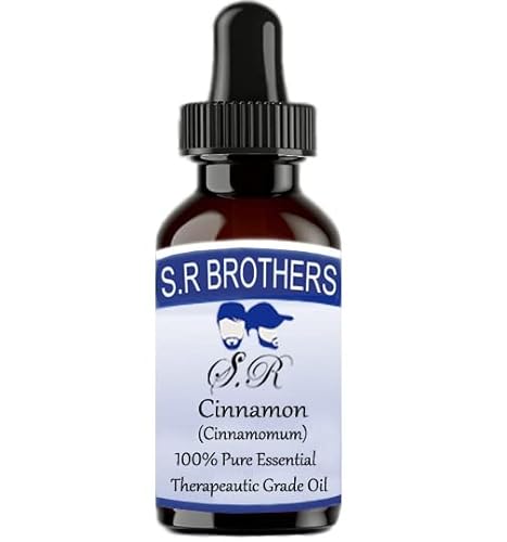 SR Brothers Cinnamon (Cinnamomum) 100% Pure Essential Therapeutic Oil 30ml