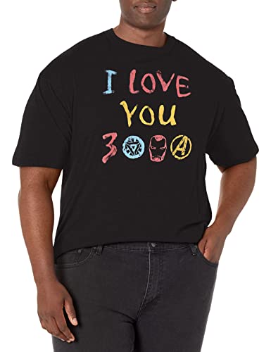 T-Shirt Homme Marvel Amour avec Dessin à la Main en Coton Premium