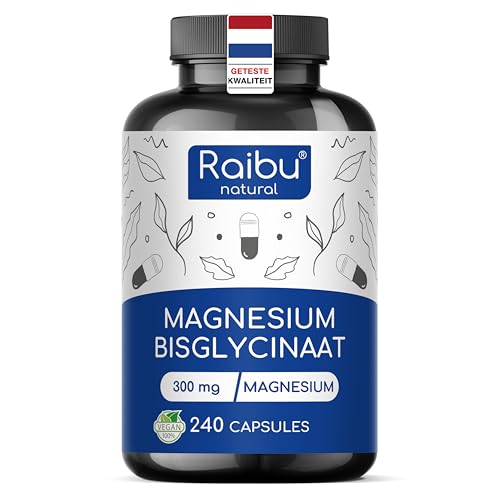 Magnesiumbisglycinaat capsules - 450 mg elementair magnesium per dag - 240 capsules, hoog gedoseerd - hoge biologische beschikbaarheid & premium gecheleerd magnesium - vegan, tot 4 maanden voorraad