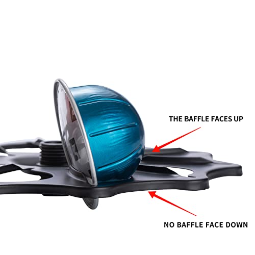 FlagShip 5-Tier Vertuo Coffee Pod Stand (50 Pods Capacity) - Sleek Black Metal Design - Image 4