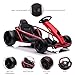 24V Go Kart for Kids 8-12 Years, 300W*2 Extra Powerful Motors, 9Ah Large Battery 8.1MPH High Speed Drifting with Music, Horn,Max Load 155lbs Outdoor Ride On Toy for Teens (Red)