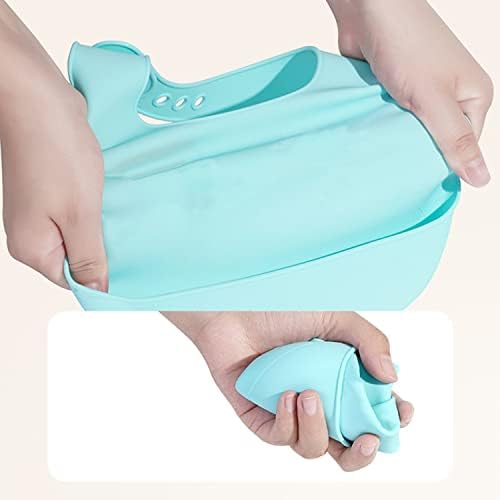 XZSomaloy Silicone Bib Adjustable Bibs Baby Bibs Waterproof and BPA Free Weaning Bibs with Food Catcher Super Soft Feeding Bibs for Baby Boys Girls