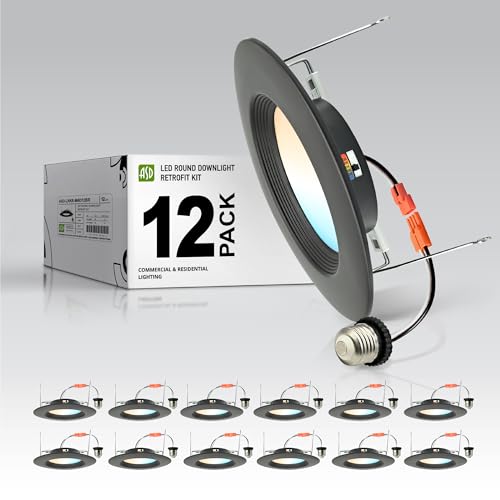 ASD 12 Pack Bronze Retrofit LED Recessed Lighting 6 Inch