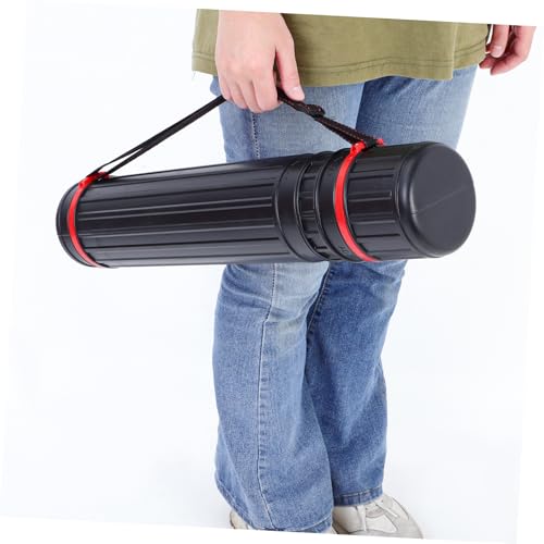 HORIALENCE Ausziehbare Posterröhre für Dokumente Kunstwerke Baupläne Röhre aus Kunststoff mit Verstellbarem Schultergurt für Sicheren Versand und Transport