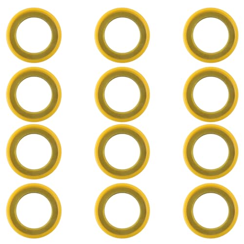 PEUTIER 12pcs 26-830749 Gearcase Drain Plug Seal Washer Gaskets, Lower Unit Grease Gaskets Washer Drain Plug Seal Gearcase Lube Drain Screw Washer Compatible with Mercury Marine/Mercruiser