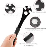 Oumers Clé de pédale de vélo, outil de suppression de pédales de vélo Spenner avec 323mm Manche extra longue multifonctionnelle 15mm 16mm Dépouillement de la pédale et 24mm Hexagon Hole pour l'entretien des vélos