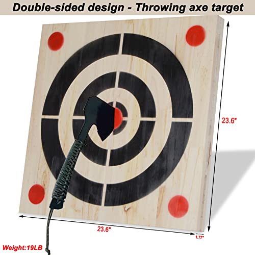 Heavy Wooden Axe Throwing Target & Knife Throwing Target with Handles by FYANER - Image 2