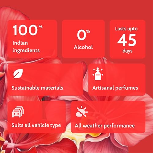 Image of KOOJI Sprinkle - Car & Home Perfumes - Red Orchid 30 ML | Premium Freshener - Exotic Red Orchid & Sultry Spices | Natural & Vegan Ingredients | Long-Lasting Aroma for Car, Home, Office - Up to 60 Days