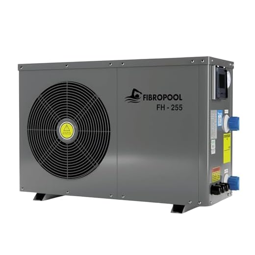 FibroPool Swimming Pool Heat Pump - FH055 55,000 BTU - for Above and In Ground Pools and Spas - High Efficiency, All Electric Heater - No Natural Gas or Propane Needed
