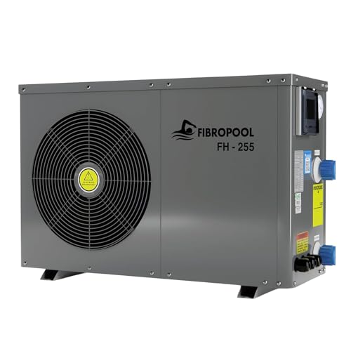 FibroPool Swimming Pool Heat Pump - FH255 55,000 BTU - for Above and inground Pools and Spas - High Efficiency, All Electric Heater - No Natural Gas or Propane Needed