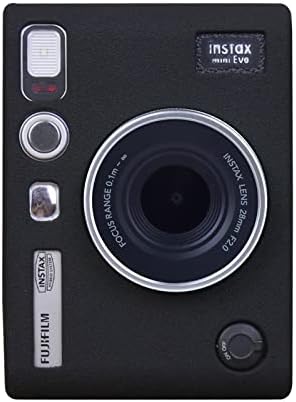 Rieibi Mini EVO Case - Silicone Protective Case for Fuji Instax Mini EVO Instant Camera - Soft Rubber Lightweight Case for Fujifilm evo - Black
