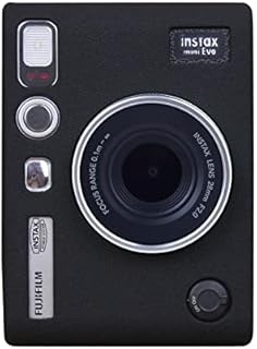 Rieibi Mini EVO Case - Silicone Protective Case for Fuji Instax Mini EVO Instant Camera - Soft Rubber Lightweight Case for Fujifilm evo - Black