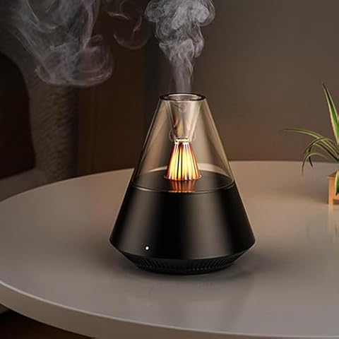 TriPro Essential Oils Aroma Diffuser,Portable Humidifier with Cool Mist and Warm Light Effect,Remote Control,150 ml Capacity,for Bedroom, Office, Living Room, Yoga (Black) Cover