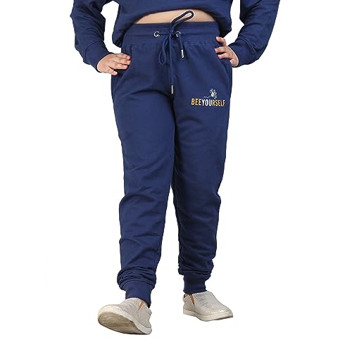 Image of LABEL MY Girls Cotton Loop Knit Full-Sleeve Printed Hoodie Sweatshirt & Joggers Tracksuit | Comfortable and Stylish Coord Set for Kids & Teens| 5-16 Years