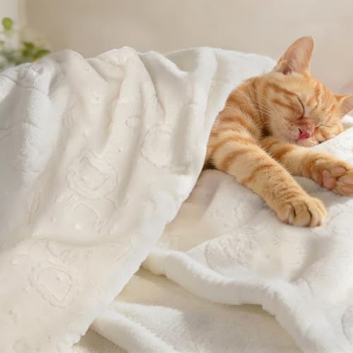 Image of BORITAR Fleece Baby Blanket 3D Animal Blanket, Ultra Soft Fluffy Baby Blankets for Boys Girls, Cozy Infant Toddler Newborn Receiving Blankets for Crib Stroller (30x40 Inches, Cream)