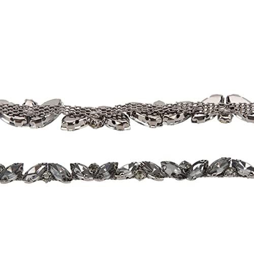 Corrente de strass, ampla aplicação Longa vida útil de cores brilhantes Corrente de garra de vidro p