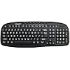 EZ See Large Print Keyboard-Black Keys-White Print