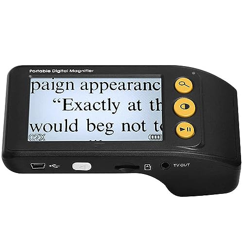3.5 In Ausili per ipovedenti, ausilio visivo elettronico 2-25X con 8 modalità colore e illuminazione LED regolabile a 5 livelli, congelamento delle immagini e archiviazione delle foto, 2 metodi di o