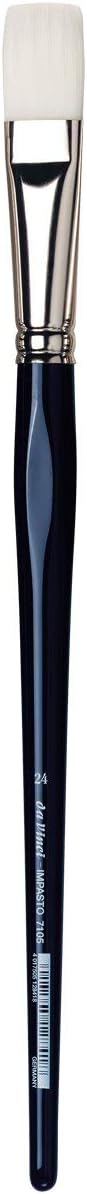 da Vinci Brushes 7105-24 da Vinci Oil & Acrylic Series 7105 Impasto Paint Brush, Flat Extra Stiff White Synthetic, Size 24
