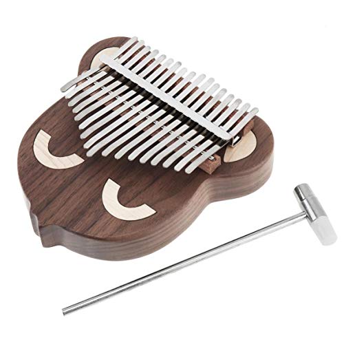 KDOQ Kalimba 17 Key Thumb Piano Kalimba Portable Whole Single Board Bear Face Black Walnutwith Tuning Hammer - Les Beatles, Paul McCartney, John Lennon, RIngo Starr, George Harrison KDOQ Kalimba 17 Key Thumb Piano Kalimba Portable Whole Single Board Bear Face Black Walnutwith Tuning Hammer