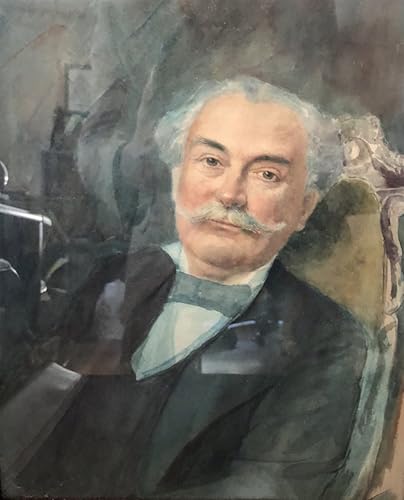 Portrait d'homme par Emile Friant affiche sur toile art décoratif de bureau 60x90cm