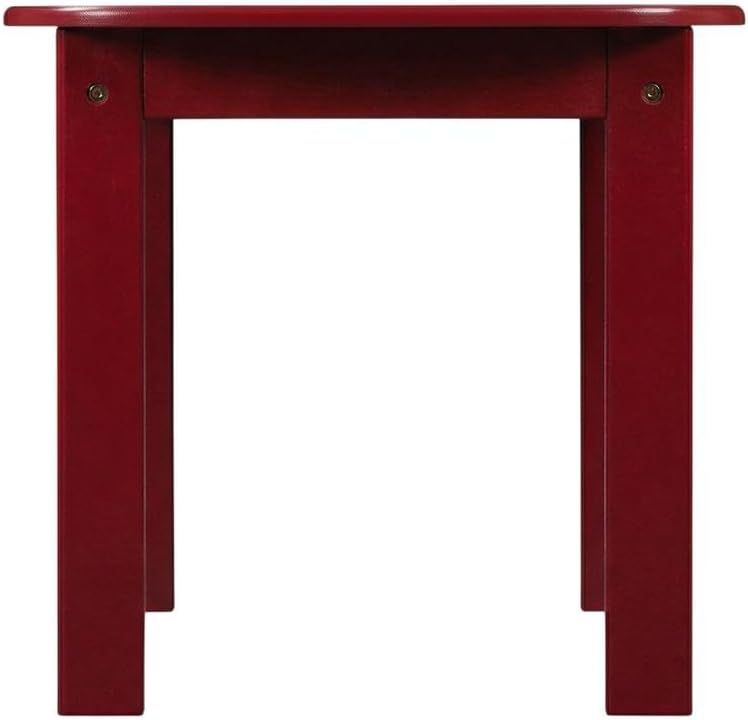 Red Coffee Table with Solid Wood and Acacia Materials, Compact Design, Stylish Finish, Ideal for Patio Or Lounge Areas