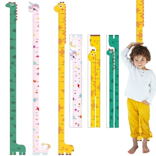 Gráfico de Altura,3pcs Altura Adhesivos Pared Niños,Gráficos de Crecimiento Altura,Medidor Niños Pared Adhesivo,Tabla de Altura para Niños,Tabla de Crecimiento de la Altura del Bebé