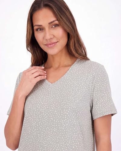 Image of Real Essentials 3 Pack: Women's Soft Maxi Long Nightshirt Short Sleeve Soft Nightgown Sleep Dress (Available in Plus Size)