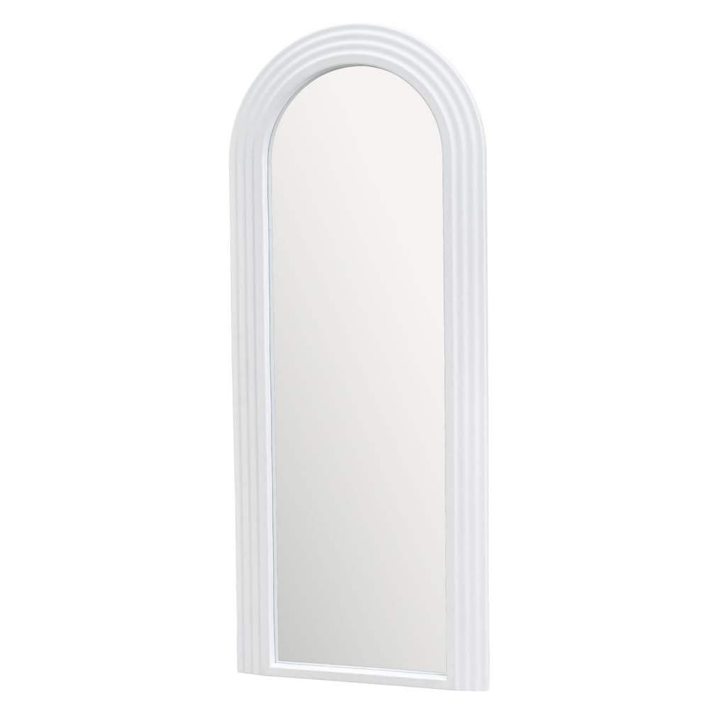 LOLAhome Espejo Ventana Blanco o Gris con moldura de plástico, Espejo Decorativo de Pared para Salón, Dormitorio, Entrada de 36x66 o 43x107 cm (Blanco, De 43x107 cm)