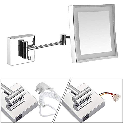 Miroir grossissant 3X extensible de 8 pouces couleur argent - 4