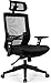 Produktbild Aiidoits Bürostuhl, Bürostuhl Ergonomisch, Schreibtischstuhl mit Einstellbarer Kopfstütze, Armlehnen und Lordosenstütze, Höhenverstellbarer Drehstuhl Chefsessel, Hautfreundliche Netz, Bürostuhl 150 kg