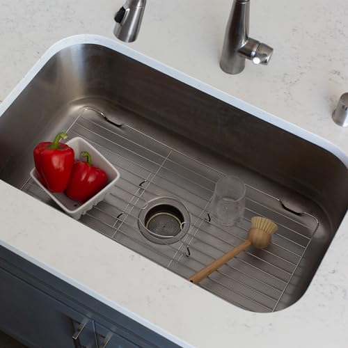 Better Houseware Stainless Steel Sink Protector Mat - Stainless Steel Sink Rack for Bottom of Sink Protectors for Kitchen Sinks 24 x 12 x 1 - Thumbnail 2