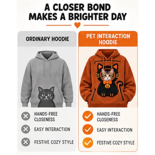 Unisex Pet Hoodie With Cat Dog Carrying Sweaters For Halloween Christmas - image 5