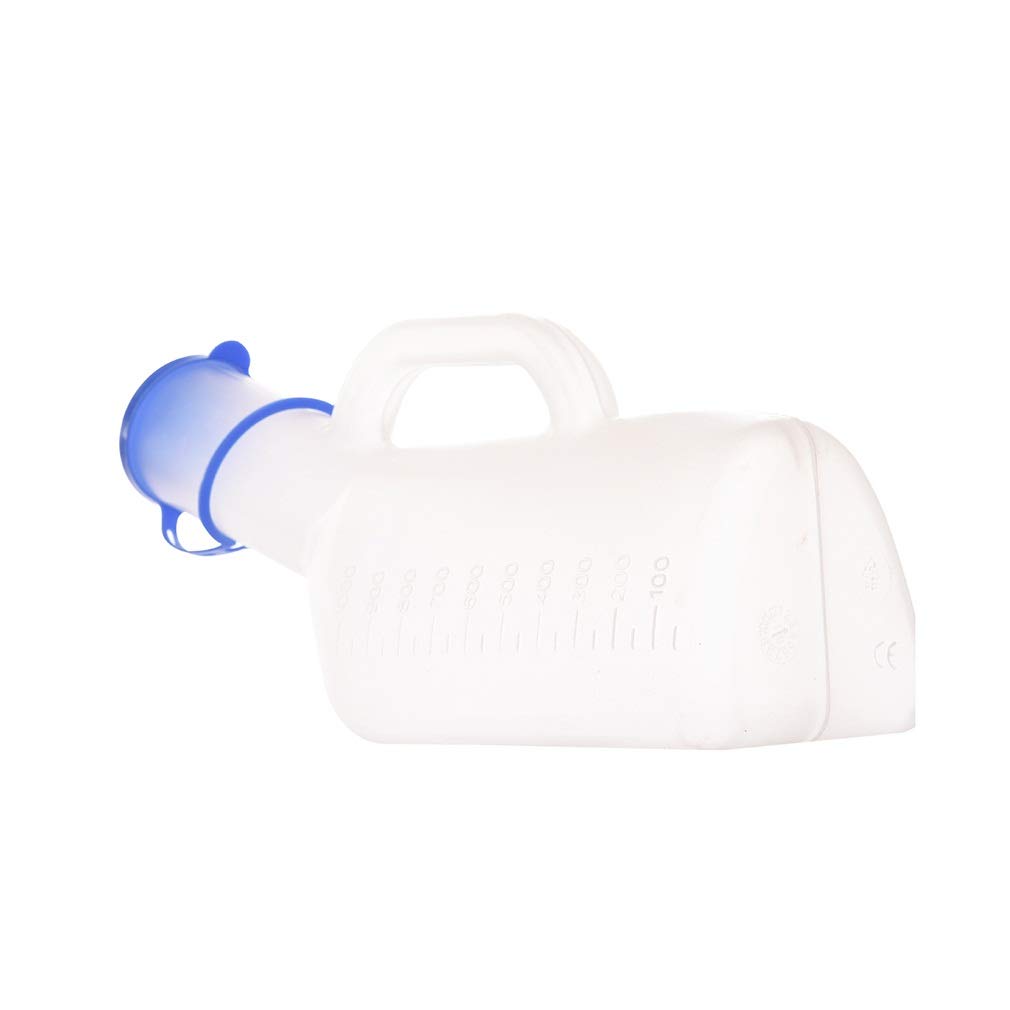 ZUOAHBDT Unisex Urinals Urine Bottles, Urinal For Men With Cover And Deodorant, 1000ml, White, 32 X 9 Cm