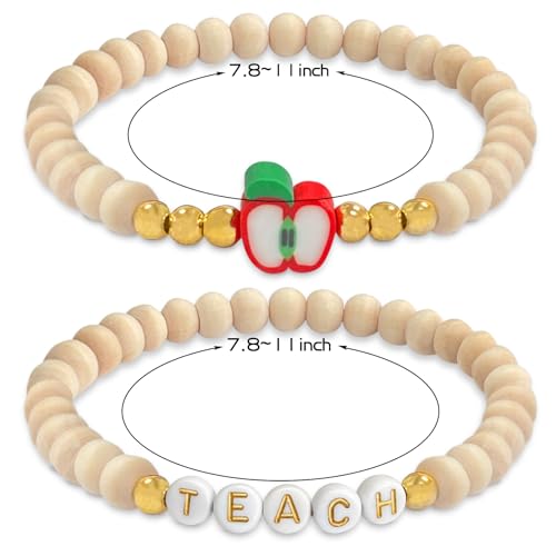 Teacher Appreciation Gift, Teacher Bracelets With Card Thank You Gift For Back to School Appreciation Week Christmas Valentines Retirement Graduation From Student Friends2