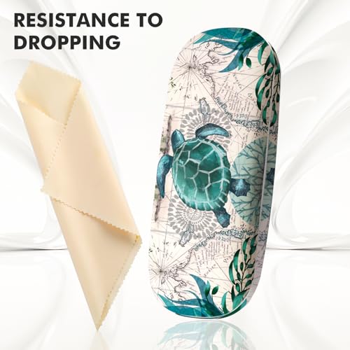 Image of Glasses Case Hard Shell,Portable Protective Eyeglasses Case, Eyeglass Holder Box with Cleaning Cloth, for men women